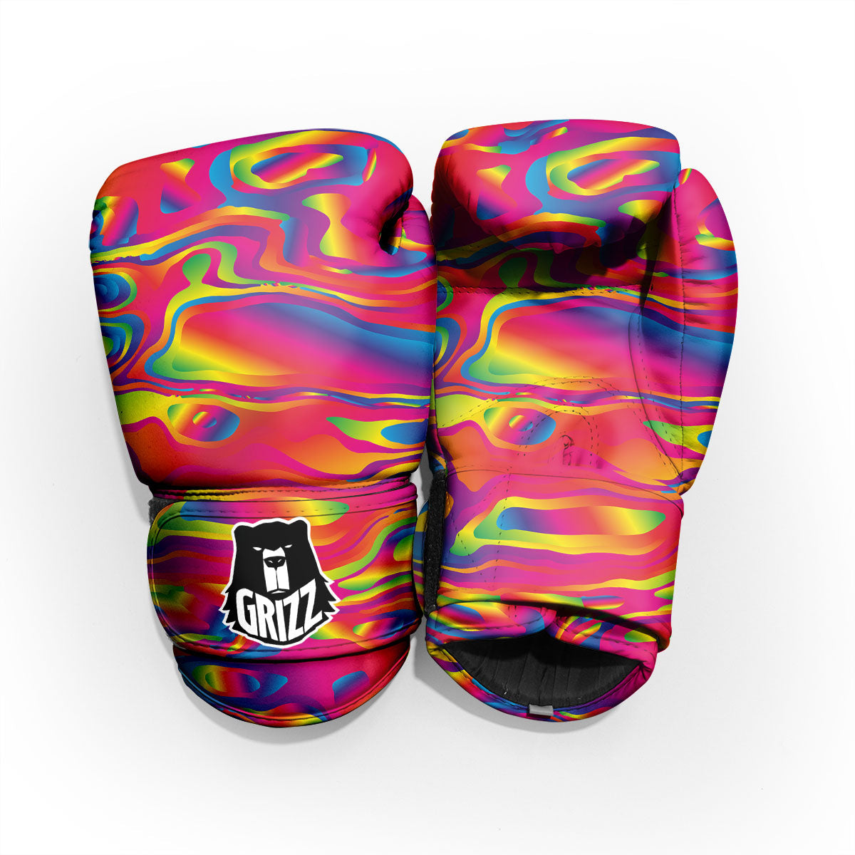 Liquid Trippy Abstract Colorful Print Pro Boxing Glove