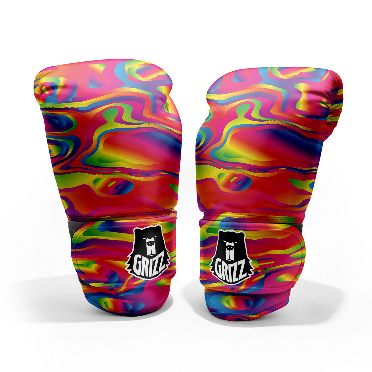 Liquid Trippy Abstract Colorful Print Pro Boxing Glove