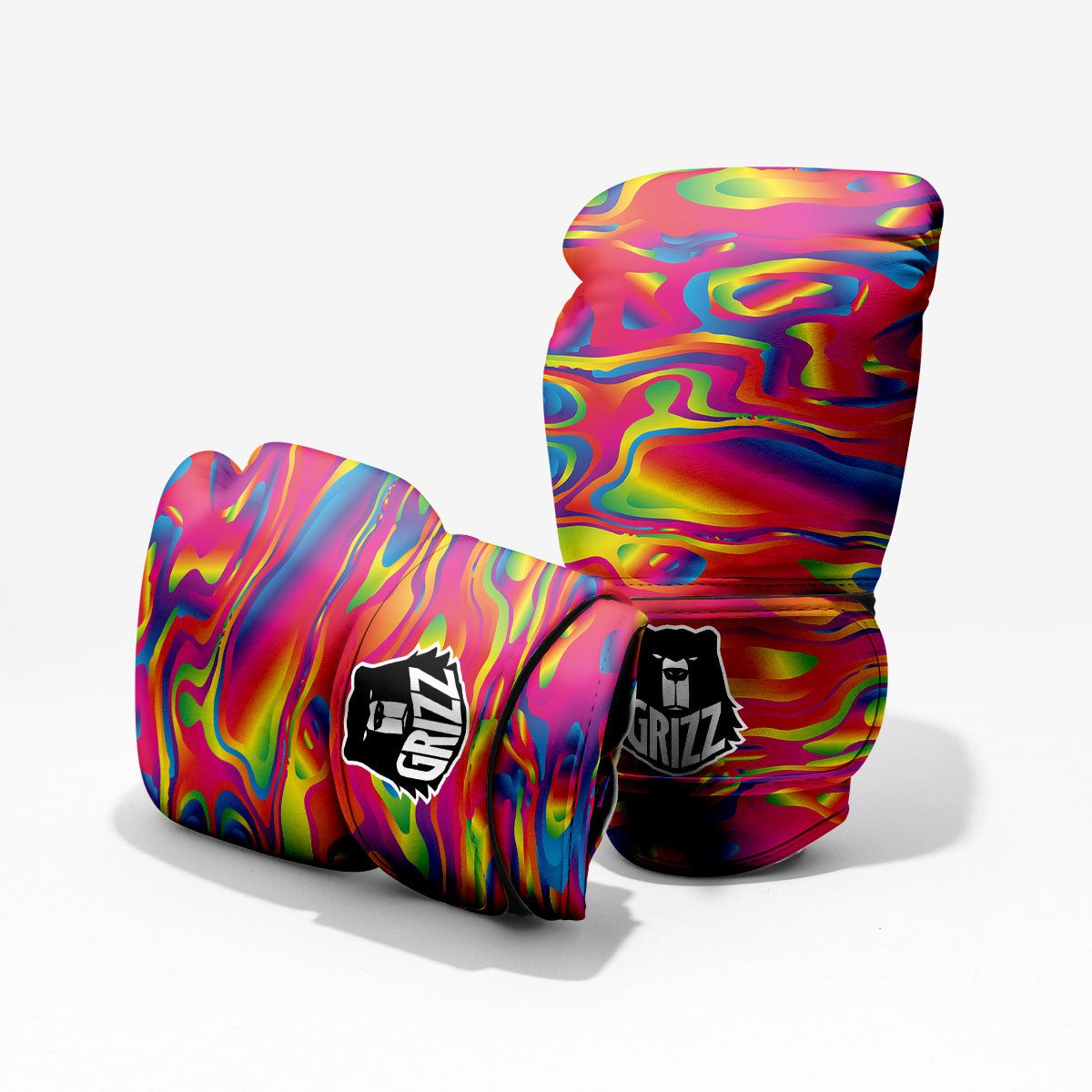 Liquid Trippy Abstract Colorful Print Pro Boxing Glove