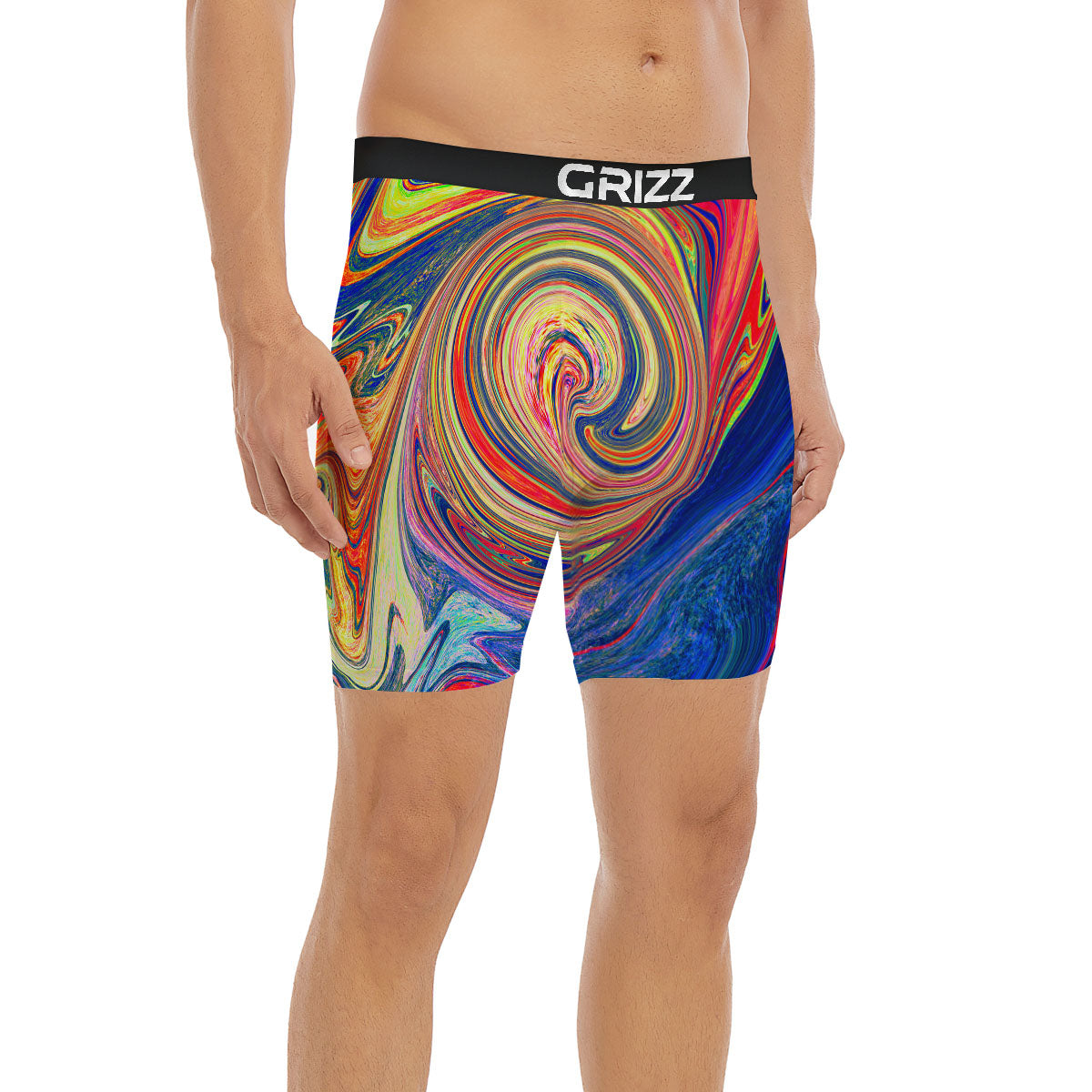 Liquid Trippy Abstract Psychedelic Print Boxer Briefs-grizzshop