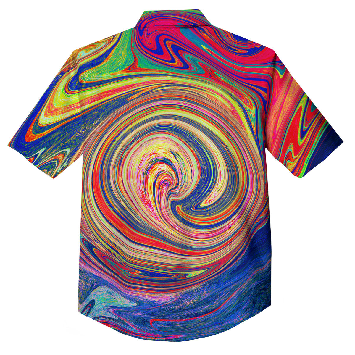 Liquid Trippy Abstract Psychedelic Print Button Up Shirt-grizzshop