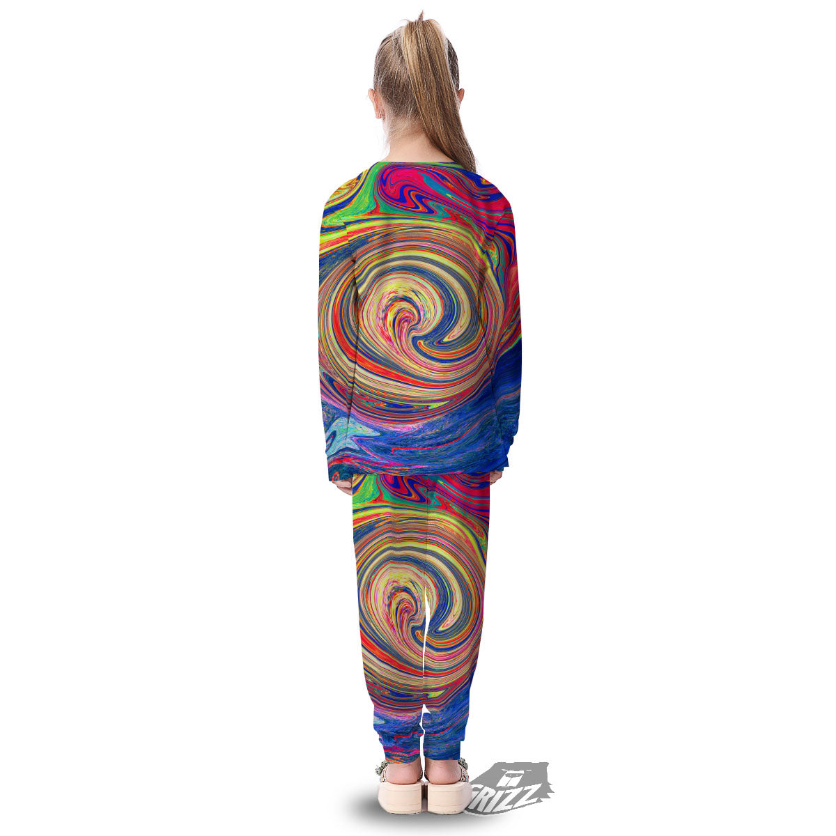 Liquid Trippy Abstract Psychedelic Print Kid's Pajamas-grizzshop