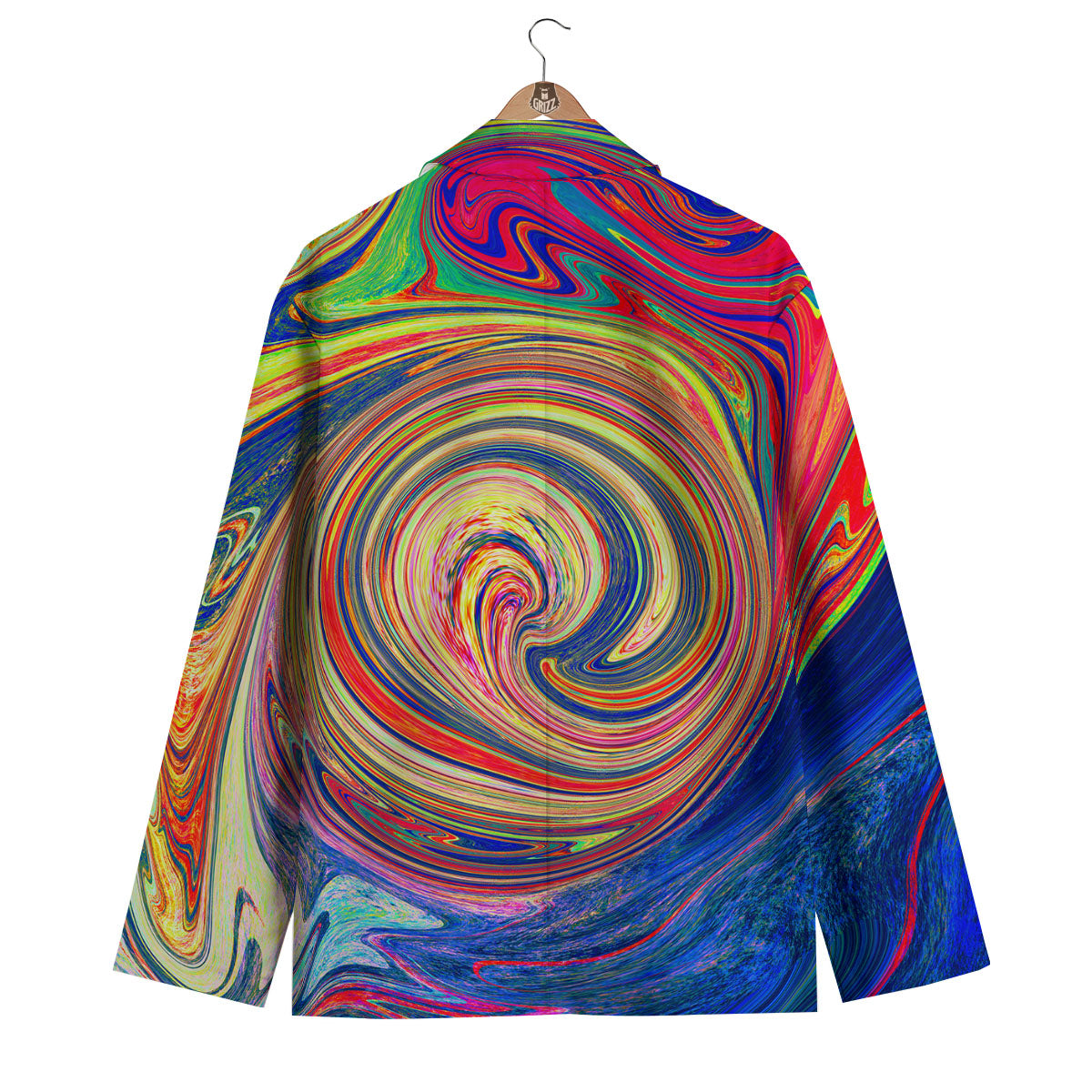 Liquid Trippy Abstract Psychedelic Print Men's Blazer-grizzshop