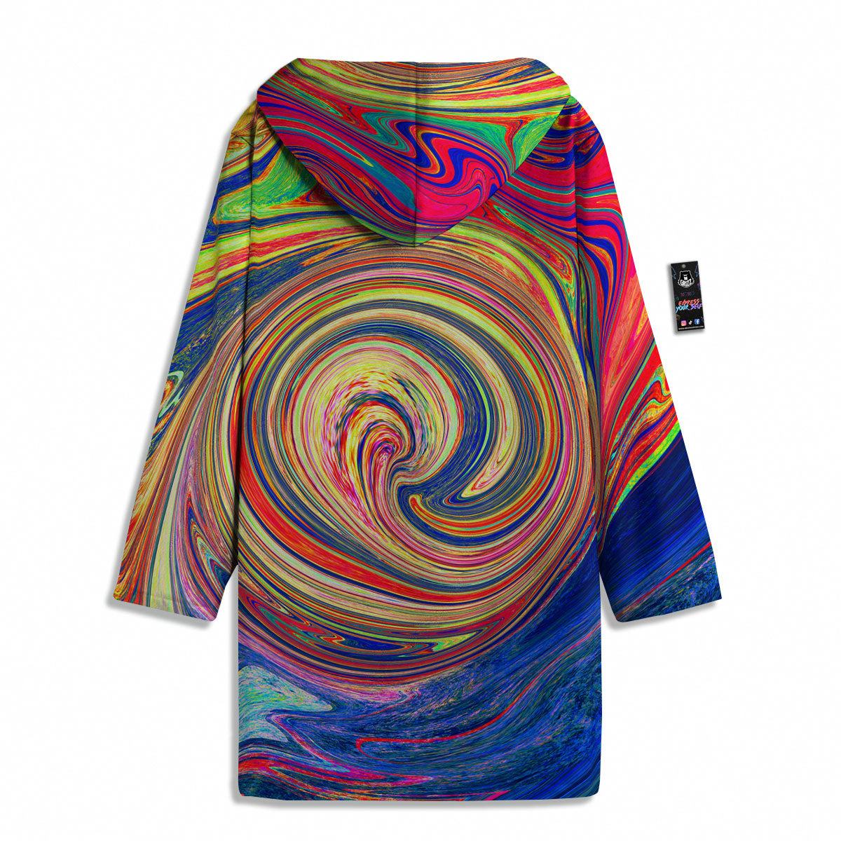 Liquid Trippy Abstract Psychedelic Print Men's Windbreaker Jacket-grizzshop