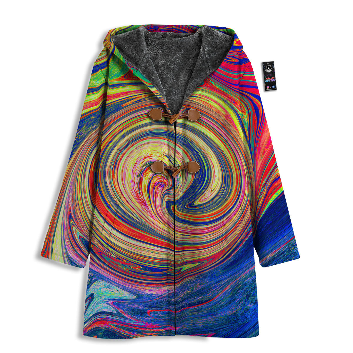 Liquid Trippy Abstract Psychedelic Print Men's Windbreaker Jacket-grizzshop
