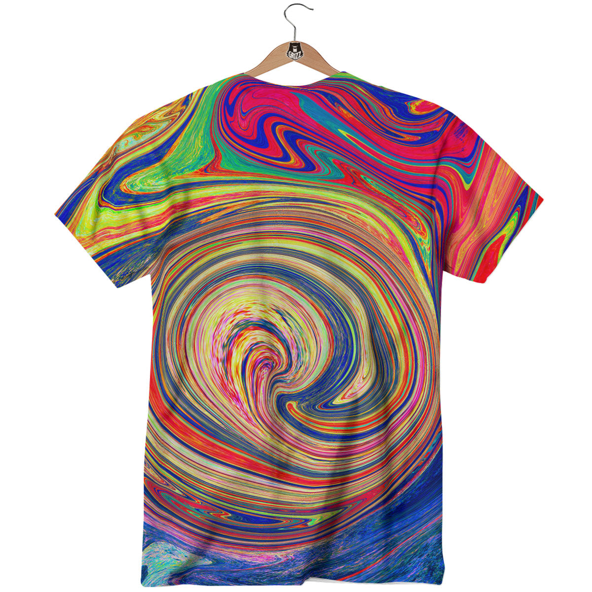 Liquid Trippy Abstract Psychedelic Print T-Shirt-grizzshop