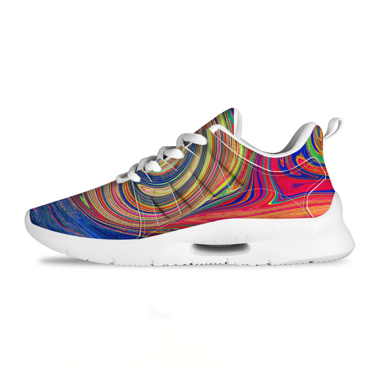 Liquid Trippy Abstract Psychedelic Print Tennis Shoes-grizzshop