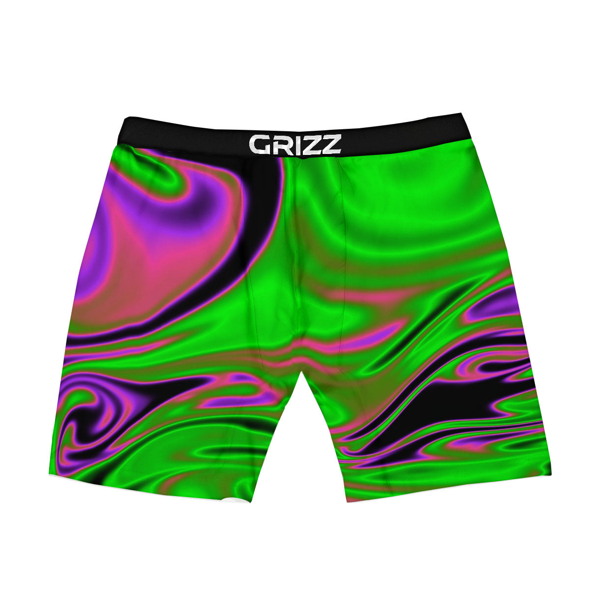 Liquid Trippy Green Abstract Print Boxer Briefs-grizzshop