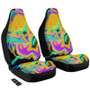 Liquid Trippy Holographic Neon Print Car Seat Covers-grizzshop