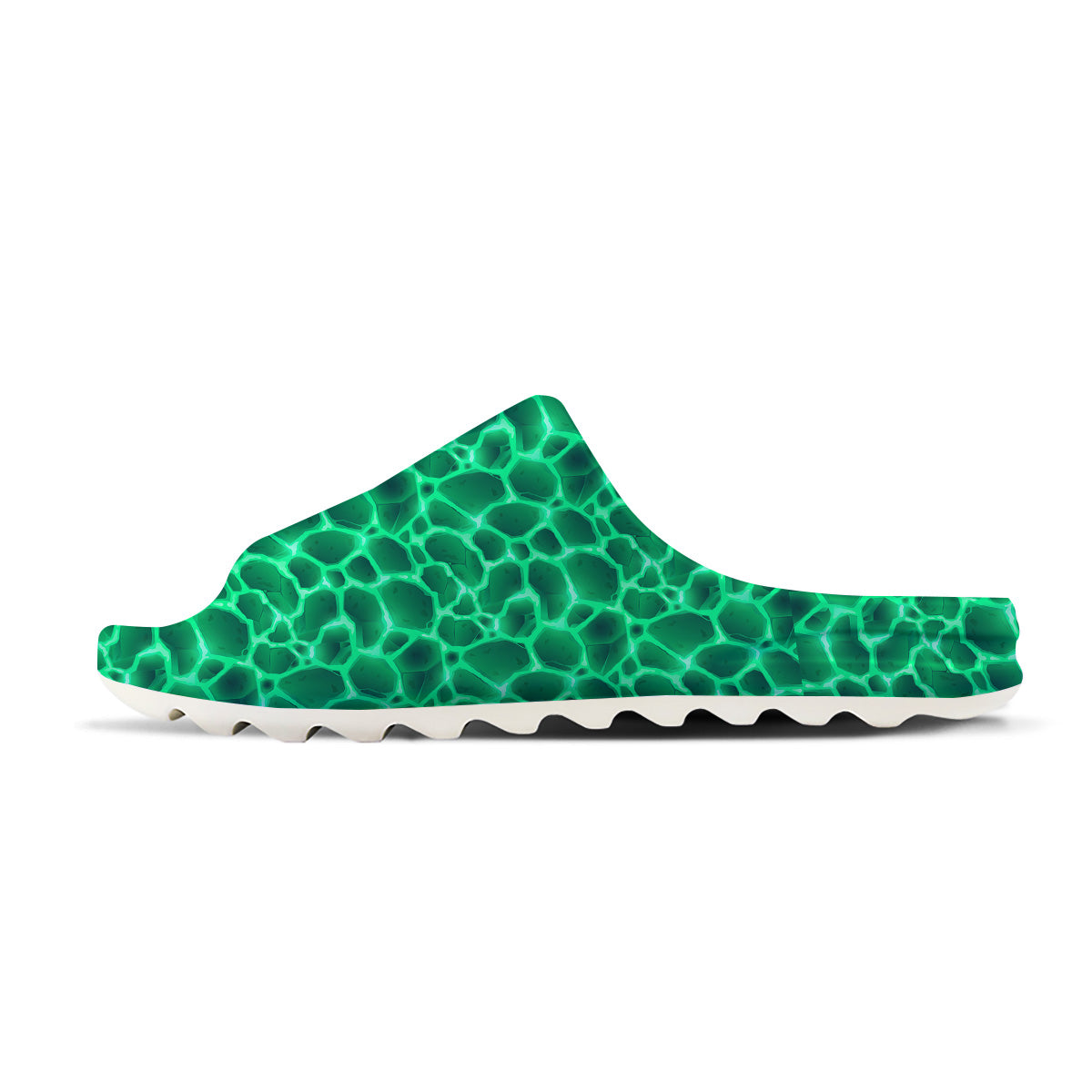 Liquid Lava Green Print Pattern Sandals-grizzshop