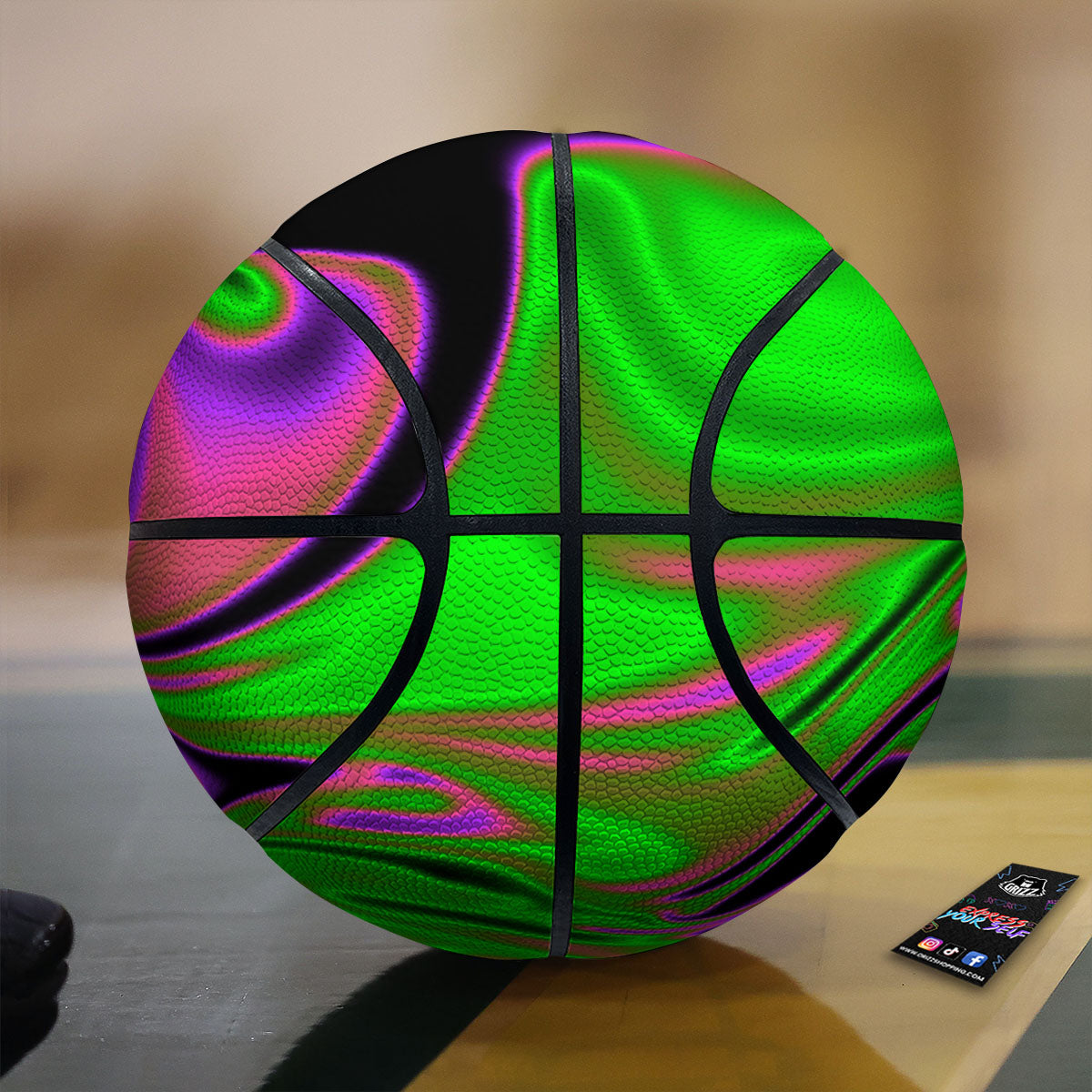Navy Tiger Stripe Camouflage Seamless Print Pattern Basketball