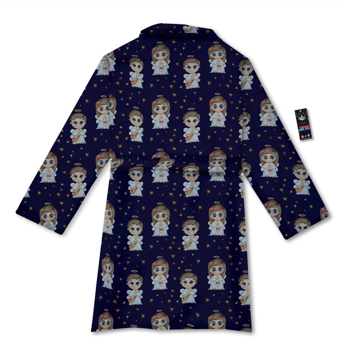 Little Angel Print Pattern Bathrobe-grizzshop