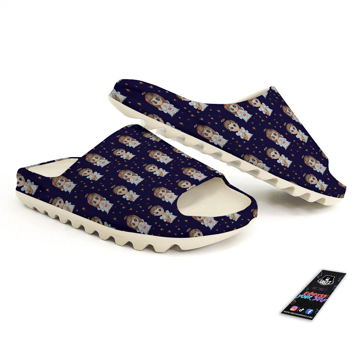 Little Angel Print Pattern Sandals-grizzshop