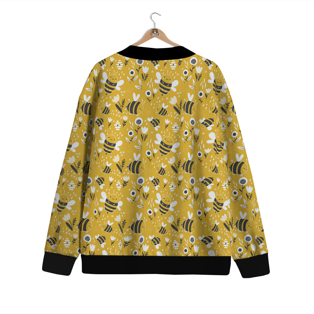 Little Bee Print Pattern Cardigan-grizzshop