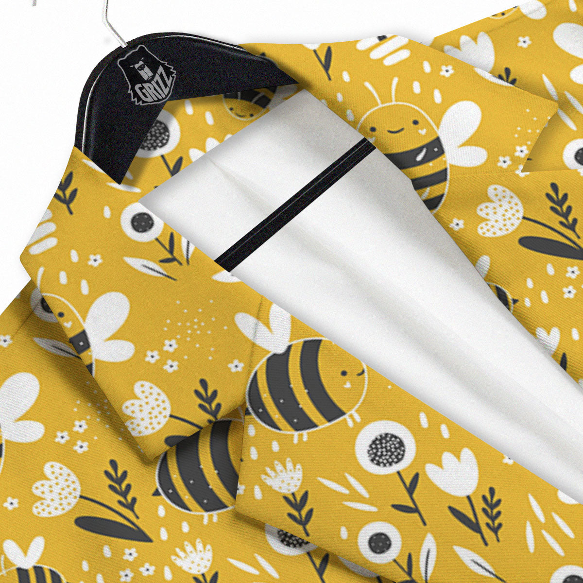 Little Bee Print Pattern Men's Sport Coat-grizzshop