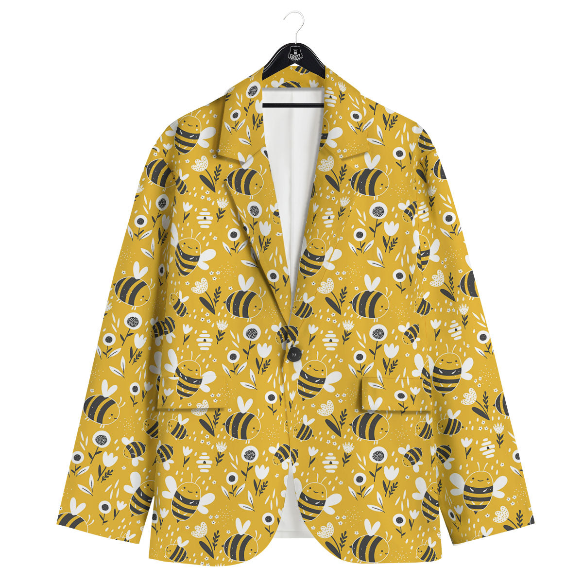 Little Bee Print Pattern Men's Sport Coat-grizzshop