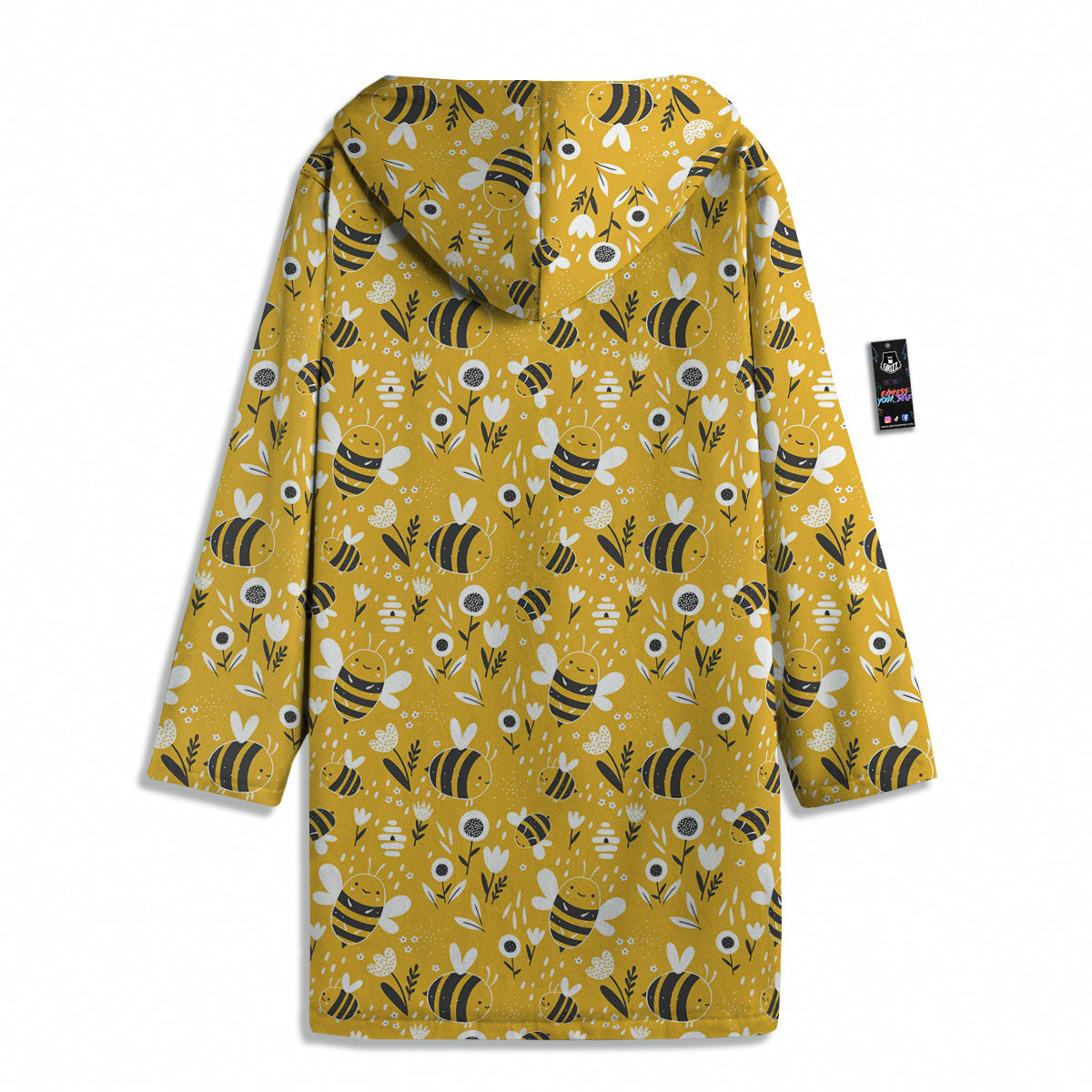 Little Bee Print Pattern Men's Windbreaker Jacket-grizzshop