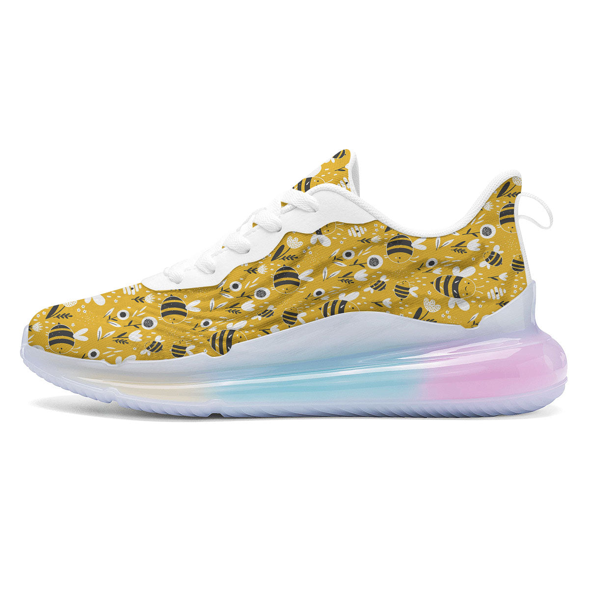 Little Bee Print Pattern Running Sneakers-grizzshop