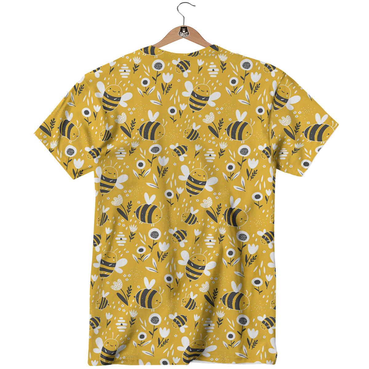 Little Bee Print Pattern T-Shirt-grizzshop