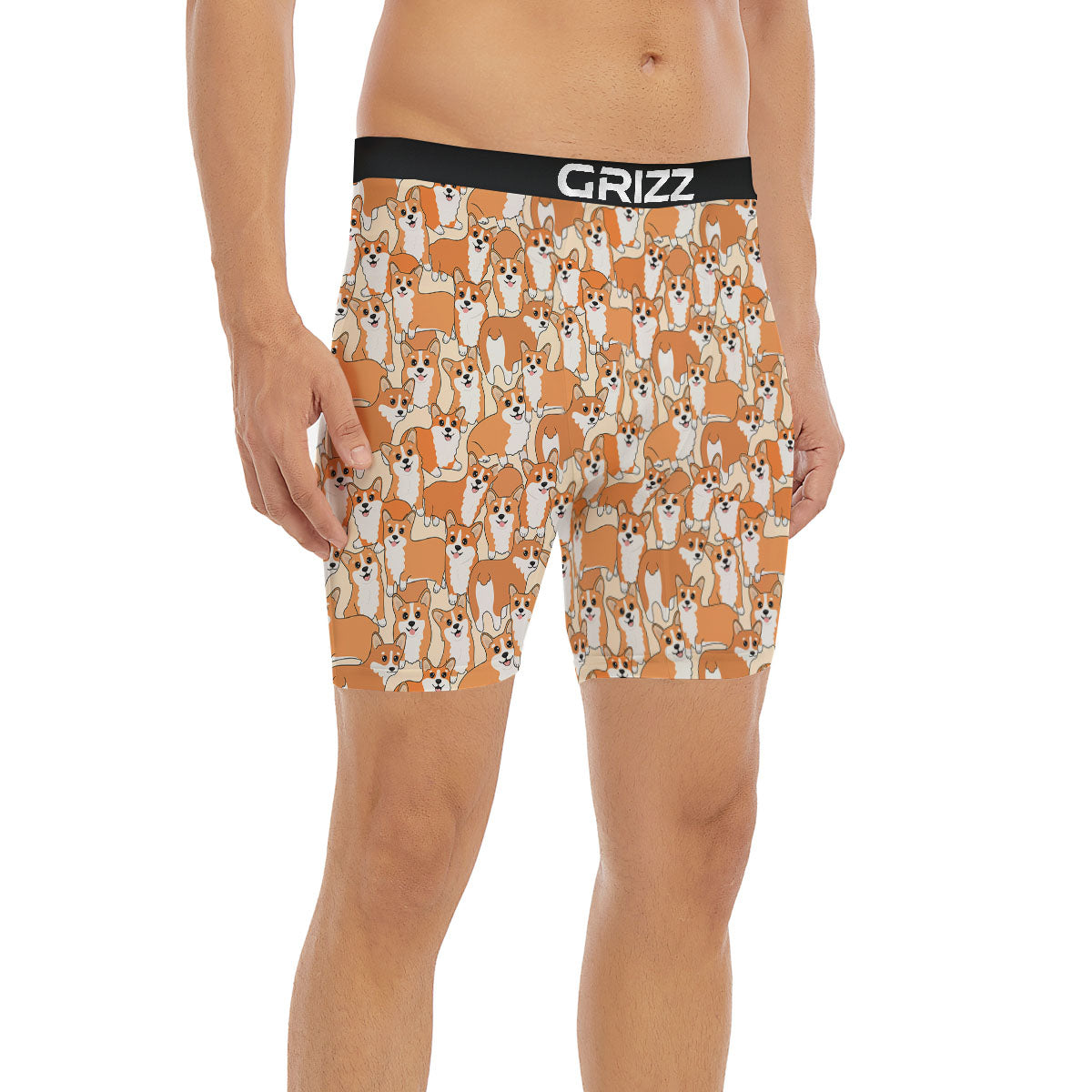 Little Corgi Print Pattern Boxer Briefs-grizzshop
