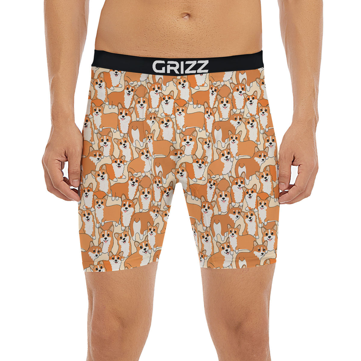 Little Corgi Print Pattern Boxer Briefs-grizzshop