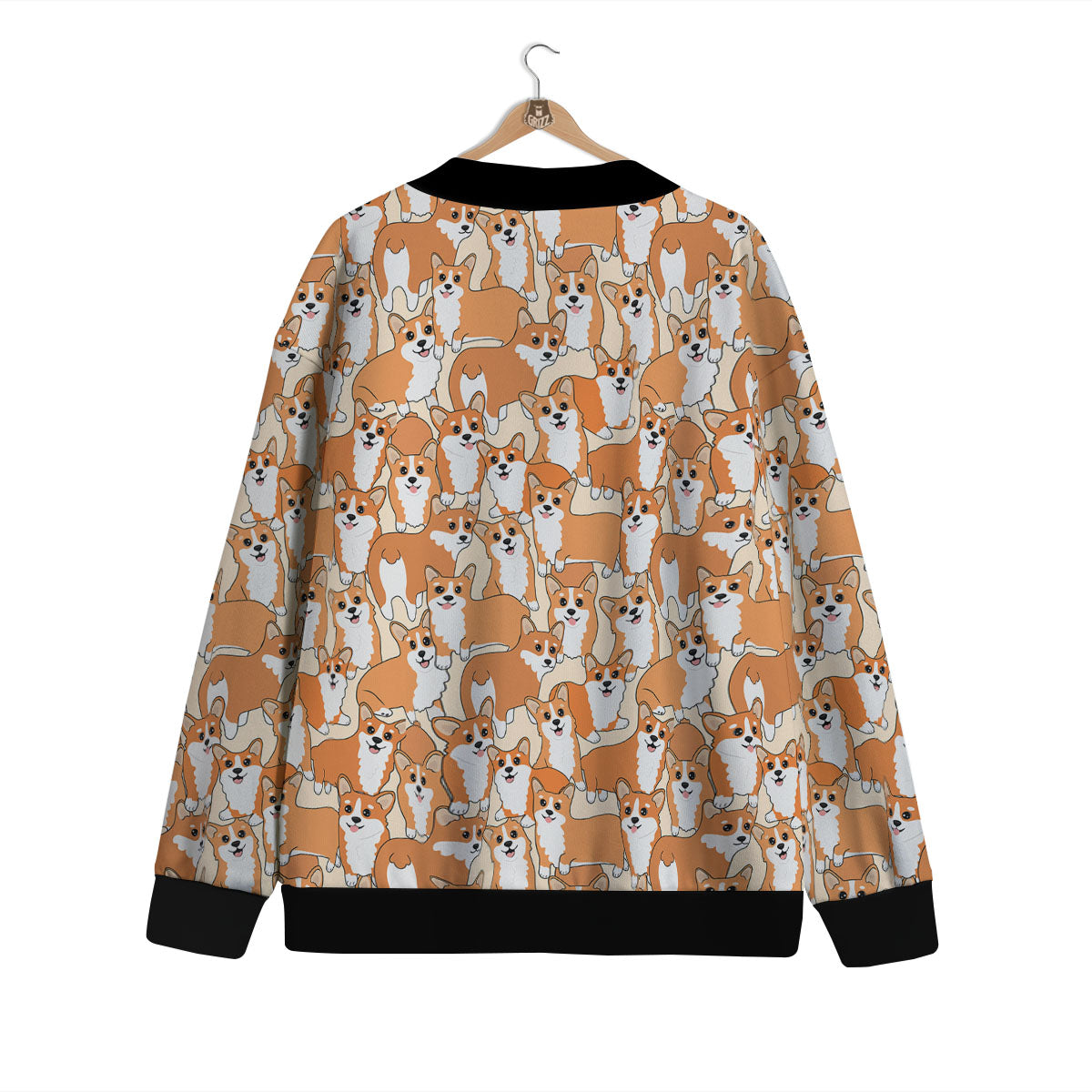 Little Corgi Print Pattern Cardigan-grizzshop