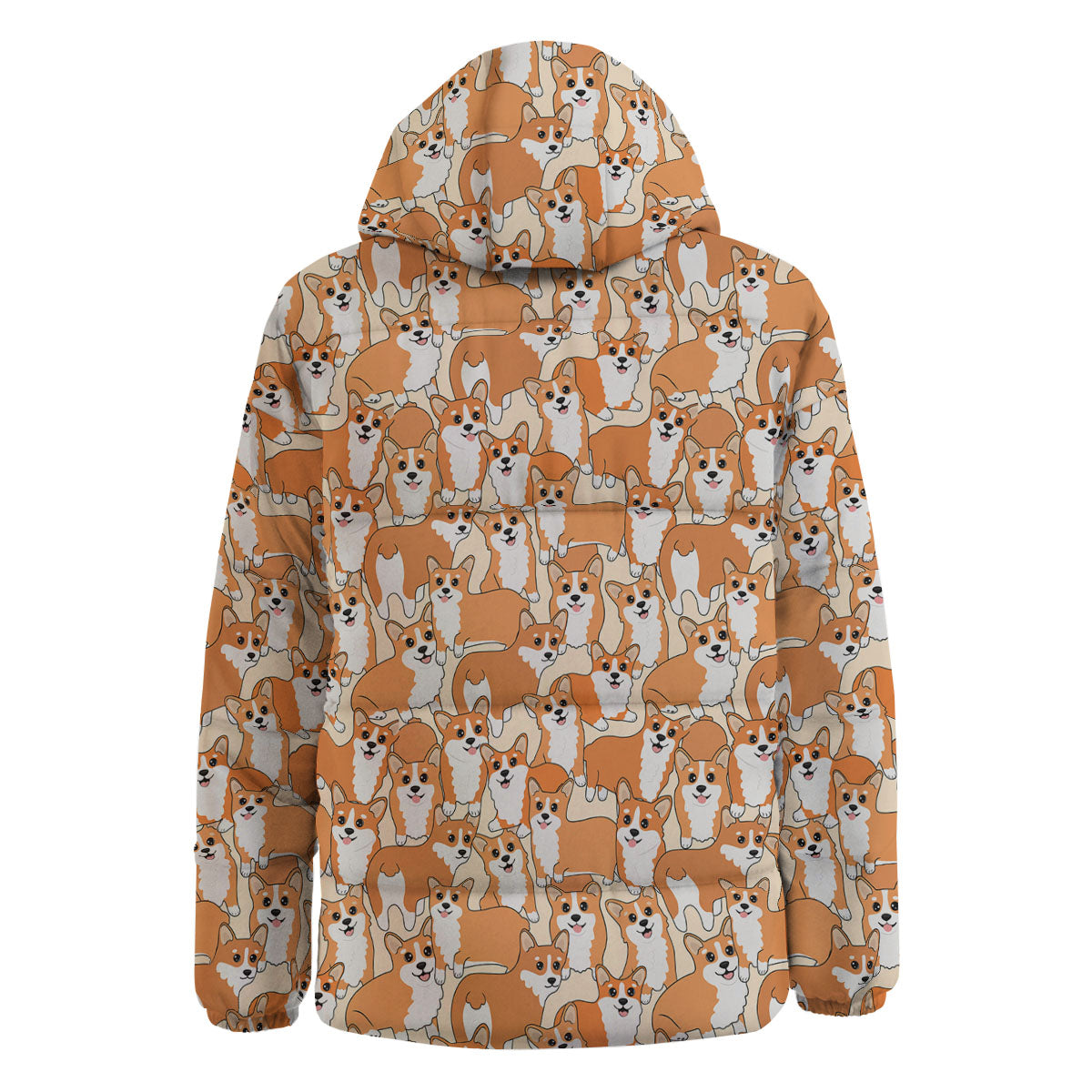 Little Corgi Print Pattern Down Jacket-grizzshop