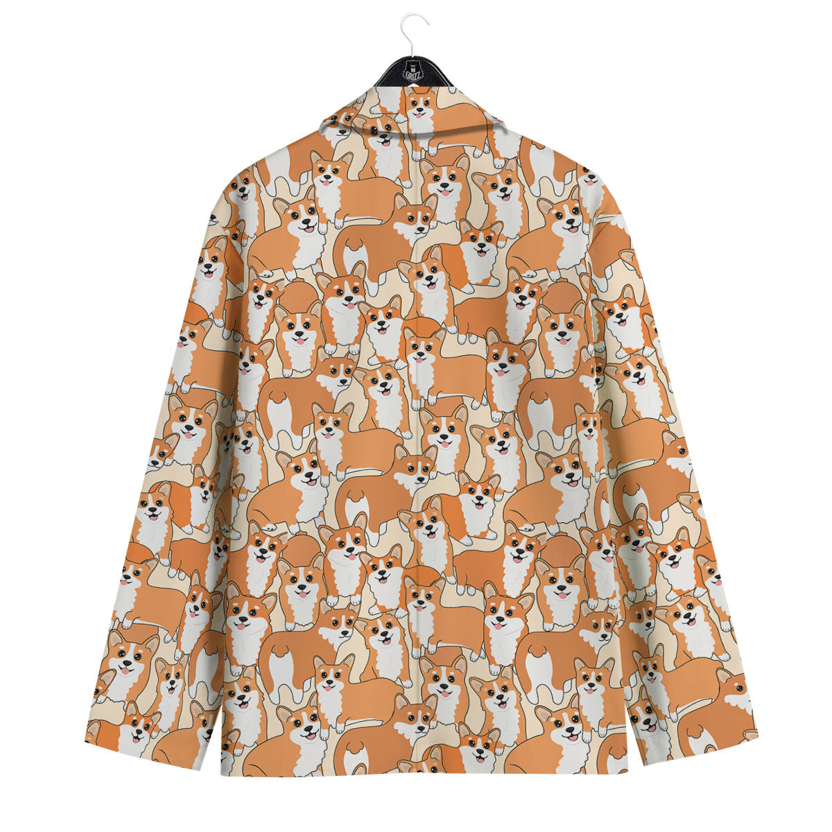 Little Corgi Print Pattern Men's Sport Coat-grizzshop