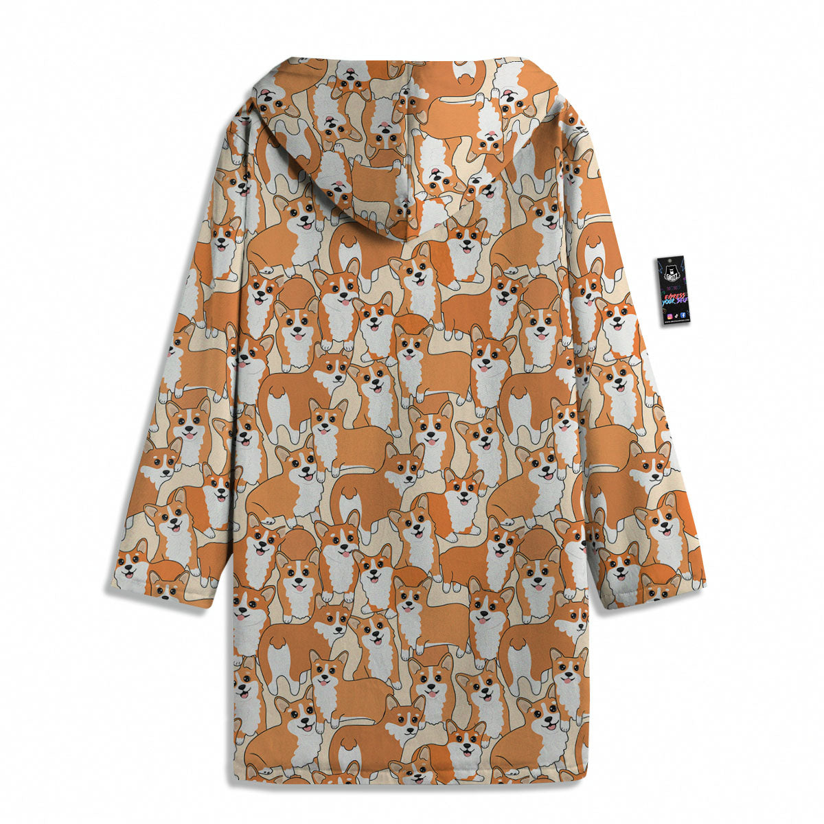 Little Corgi Print Pattern Men's Windbreaker Jacket-grizzshop