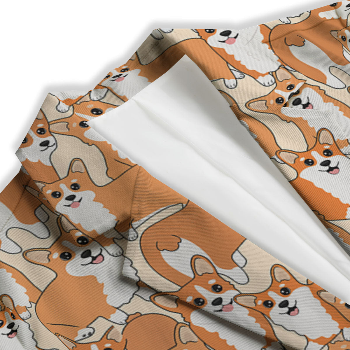 Little Corgi Print Pattern Women's Blazer-grizzshop