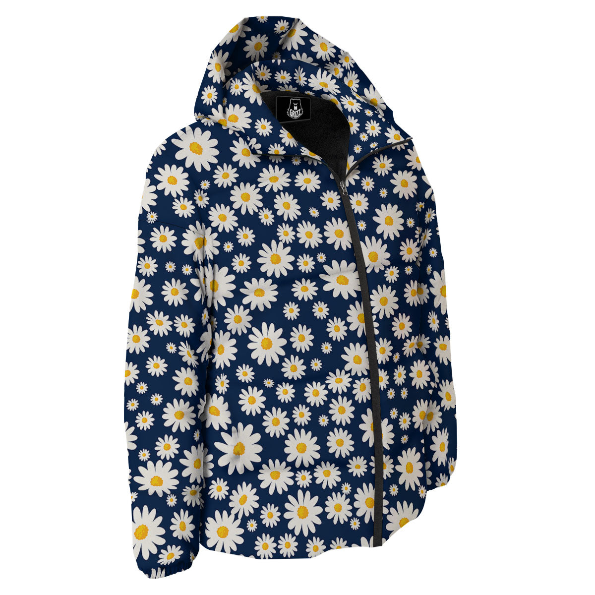 Little Daisy Daisy Print Down Jacket-grizzshop