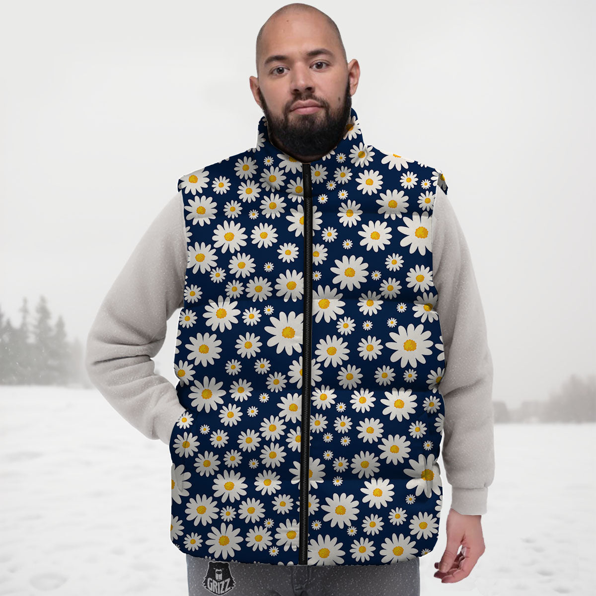 Little Daisy Daisy Print Down Vest