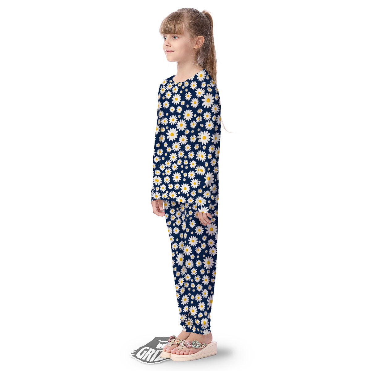 Little Daisy Daisy Print Kid's Pajamas-grizzshop