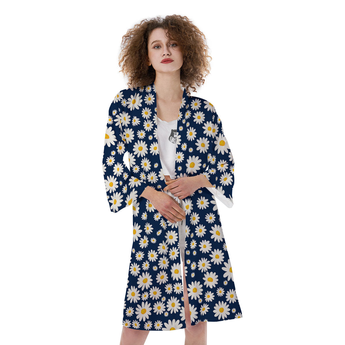 Little Daisy Daisy Print Kimono-grizzshop