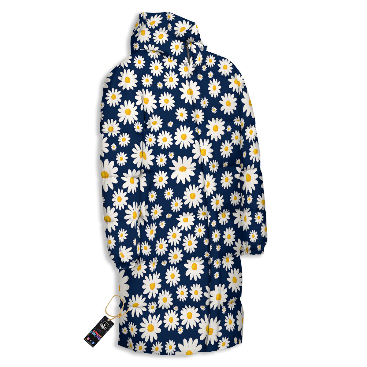 Little Daisy Daisy Print Long Down Jacket-grizzshop