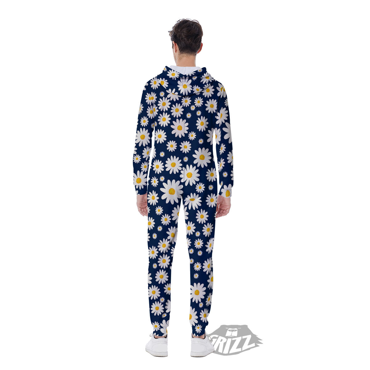 Little Daisy Daisy Print Men's Jumpsuit-grizzshop