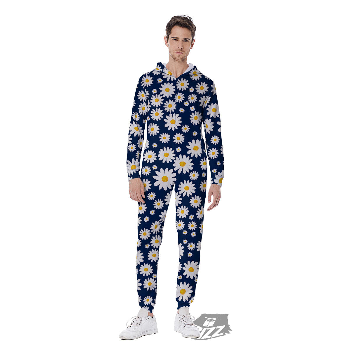 Little Daisy Daisy Print Men's Jumpsuit-grizzshop