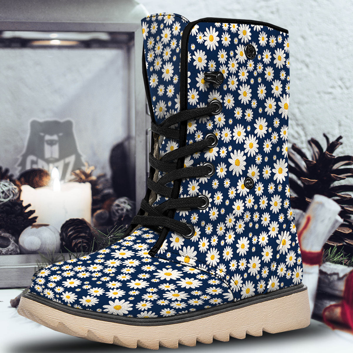 Little Daisy Daisy Print Snow Boots-grizzshop
