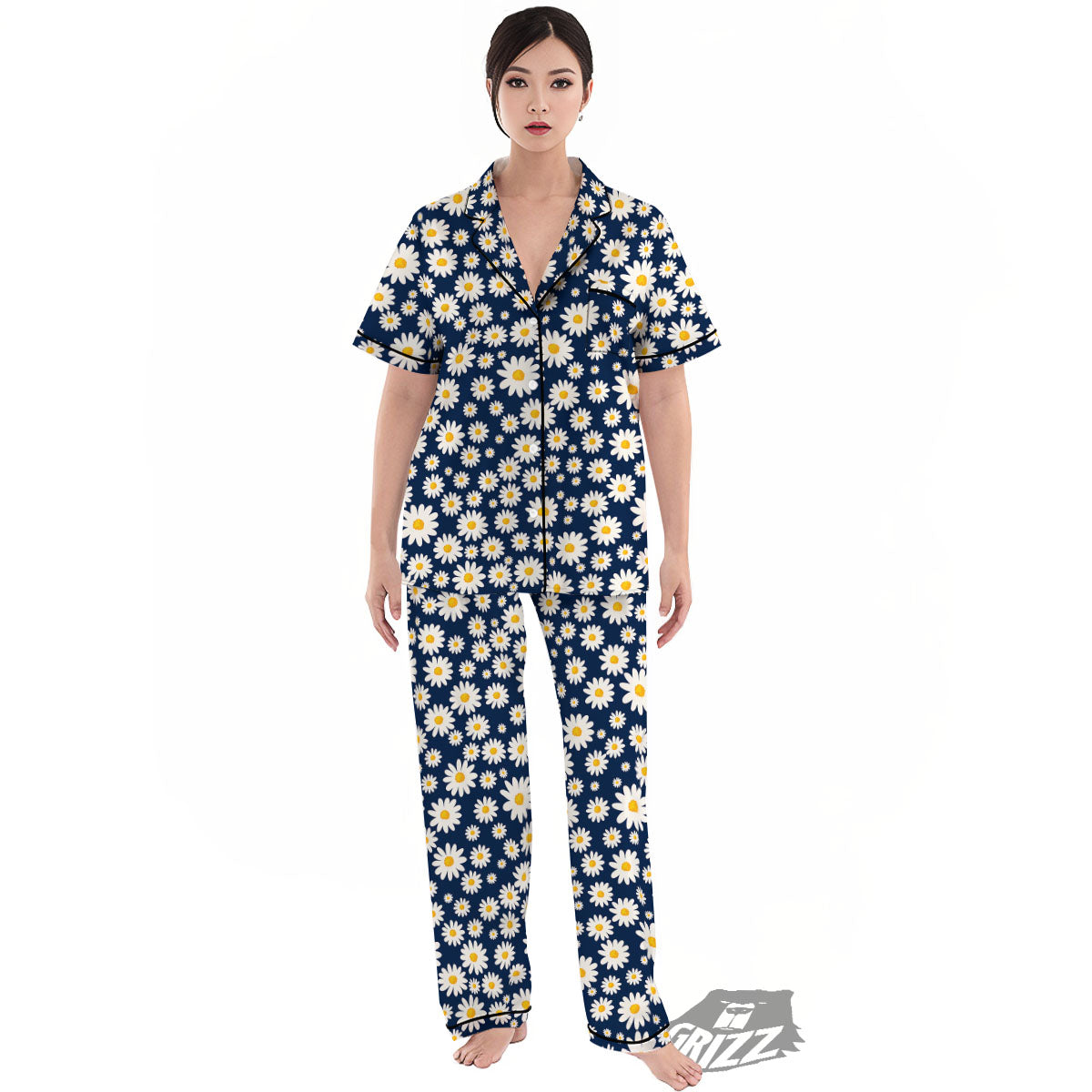 Little Daisy Daisy Print Women's Pajamas Set-grizzshop