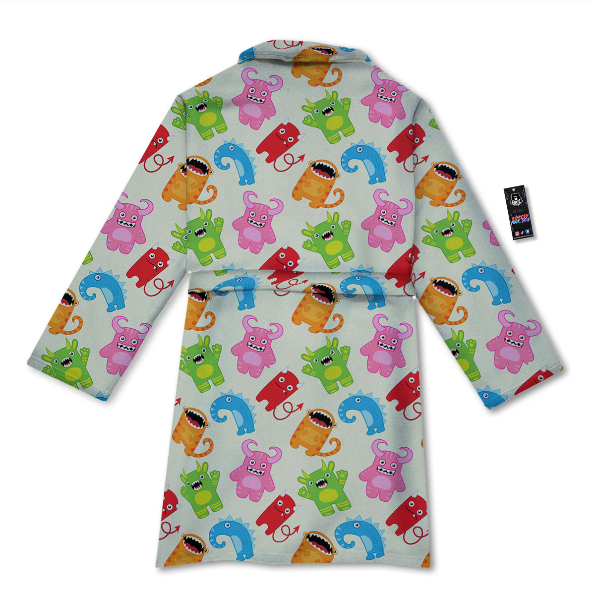 Little Monster Print Pattern Bathrobe-grizzshop