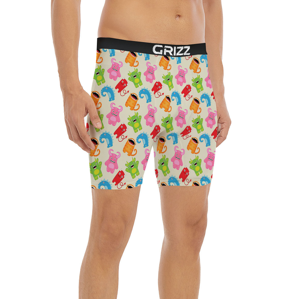 Little Monster Print Pattern Boxer Briefs-grizzshop