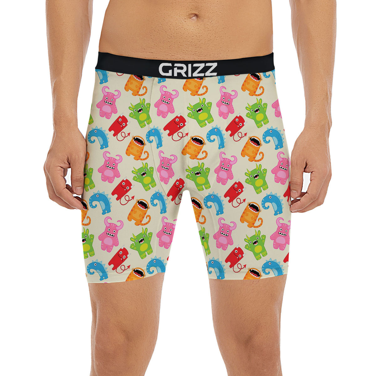 Little Monster Print Pattern Boxer Briefs-grizzshop