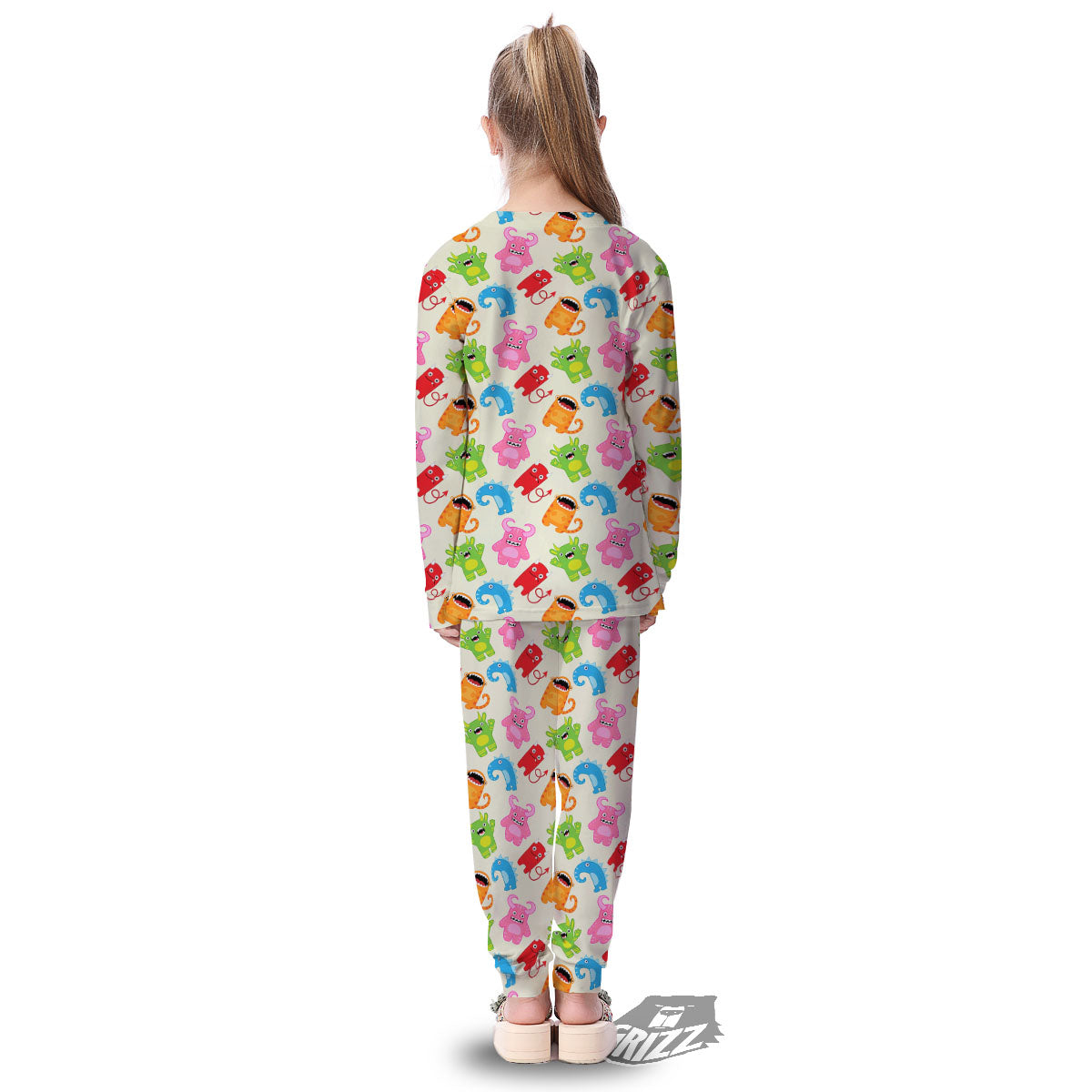 Little Monster Print Pattern Kid's Pajamas-grizzshop