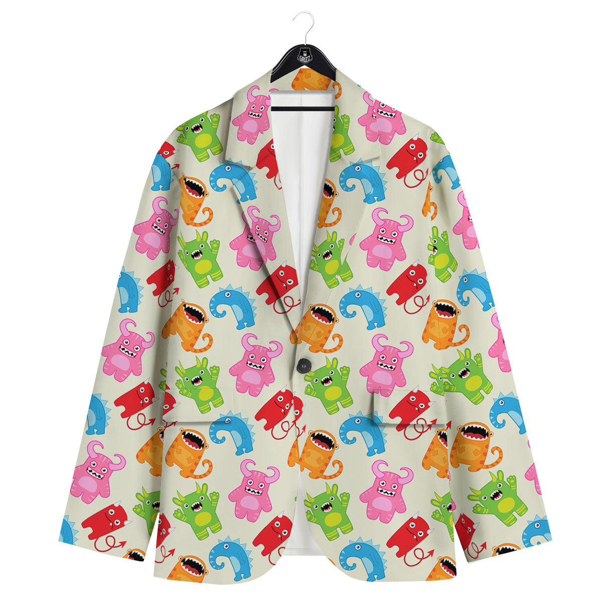 Little Monster Print Pattern Men's Sport Coat-grizzshop