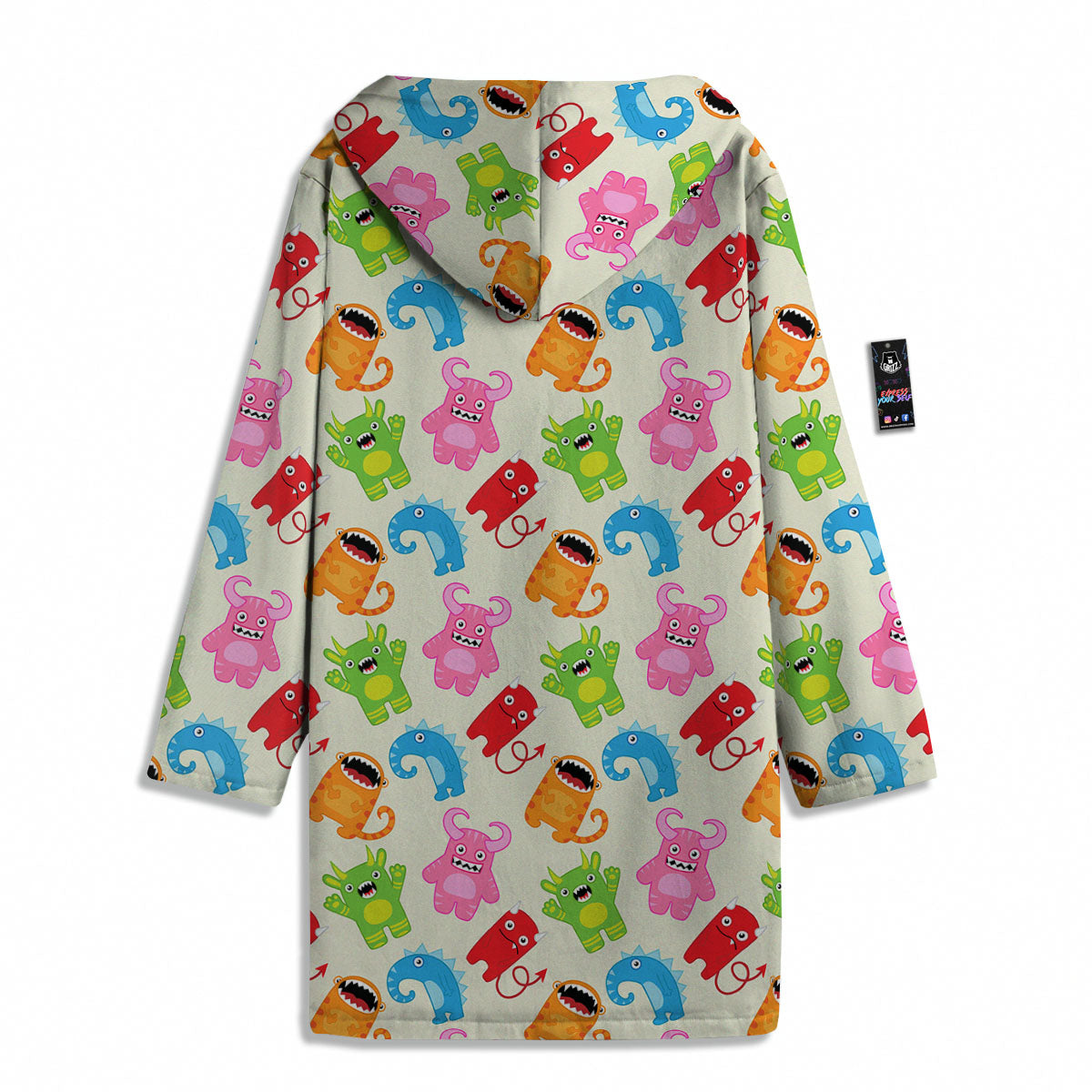Little Monster Print Pattern Men's Windbreaker Jacket-grizzshop