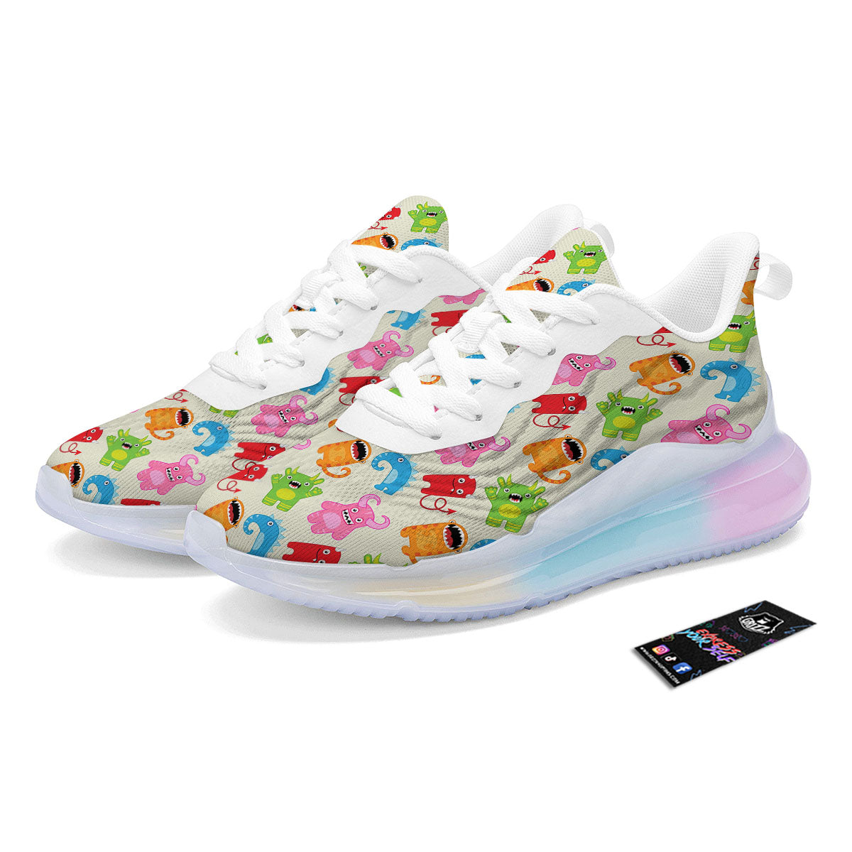 Little Monster Print Pattern Running Sneakers-grizzshop