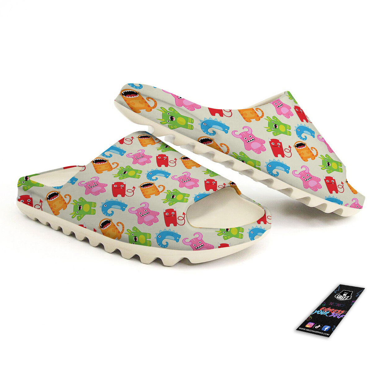 Little Monster Print Pattern Sandals-grizzshop