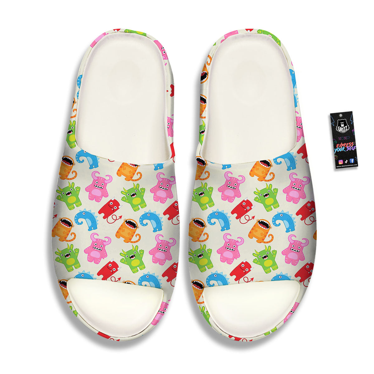 Little Monster Print Pattern Sandals-grizzshop