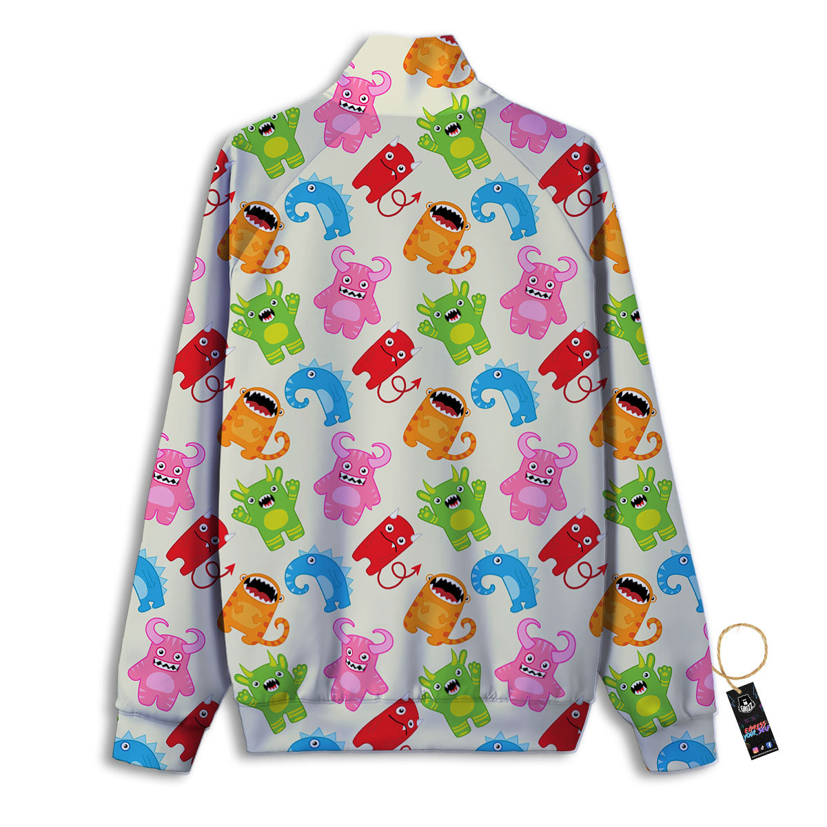 Little Monster Print Pattern Track Jacket-grizzshop