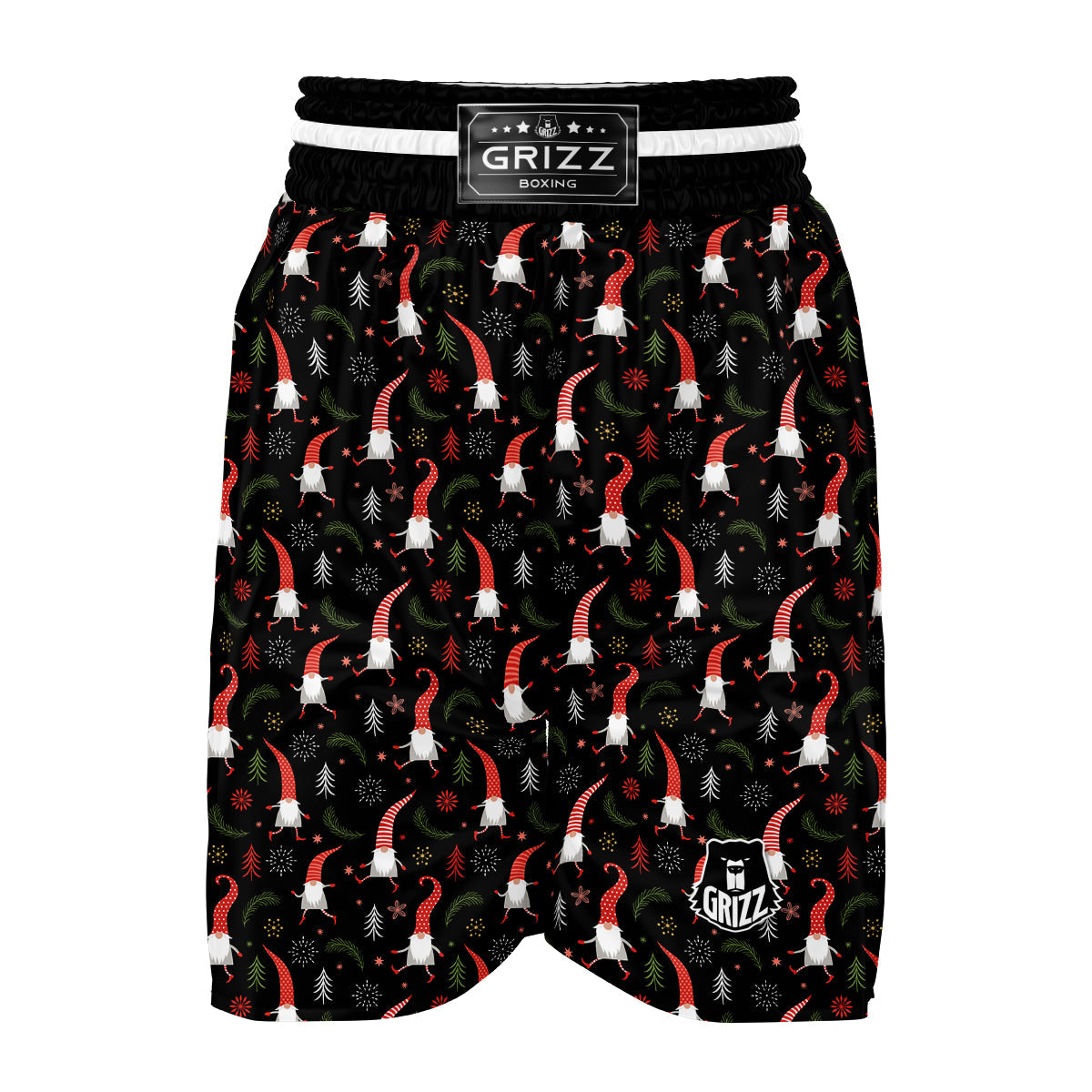 Little Santa Eft Print Pattern Boxing Shorts-grizzshop